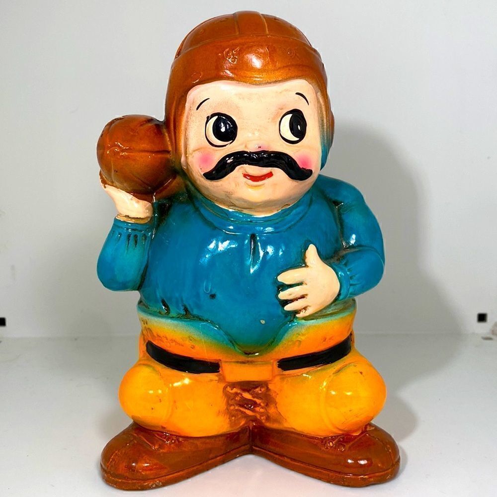 Vintage Inarco Japan Ceramic Football Player Coin Bank